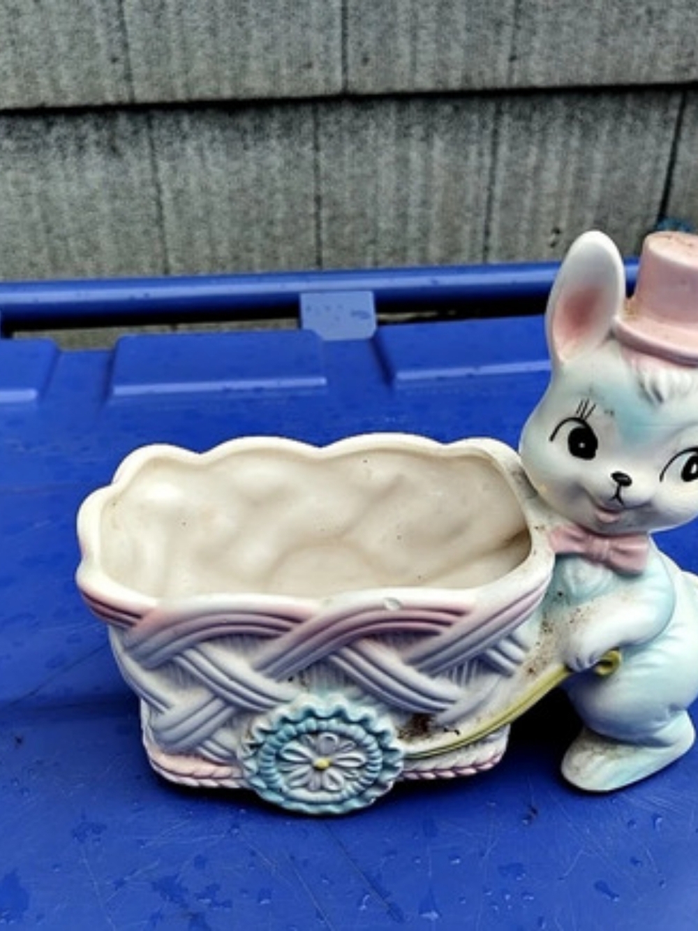Vintage 1950s Ceramic Easter Planter From Fine Quality A Japan